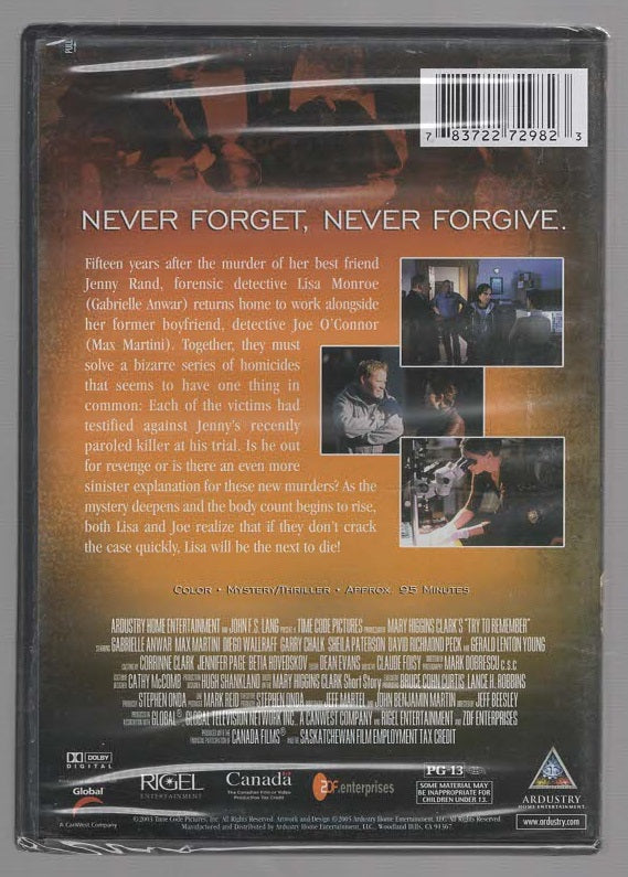 Try To Remember Adaptation Crime Thriller mystery Psychological Thriller Television thriller dvd