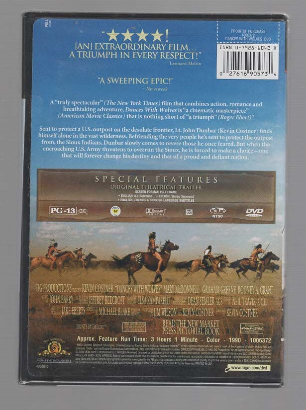 Dances With Wolves Adventure Drama Epic Western Movies War Western dvd