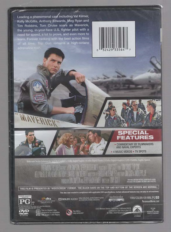 Top Gun Action Adventure Drama Movies Romance Tom Cruise dvd