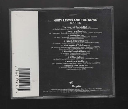 Huey Lewis And The News - Sports Album Rock Classic Rock Hard Rock Mellow Gold Music New Romantic New Wave Pop Rock Music Singer-Songwriter Soft Rock CD