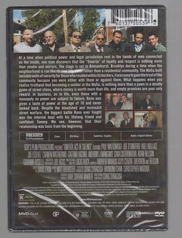 Omertà: The Act Of Silence Crime Fiction Drama Mafia Movies dvd