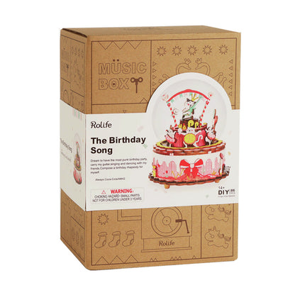 "The Birthday Song" Wooden Model Music Box Kit| Rolife gift Model puzzle Toy puzzle