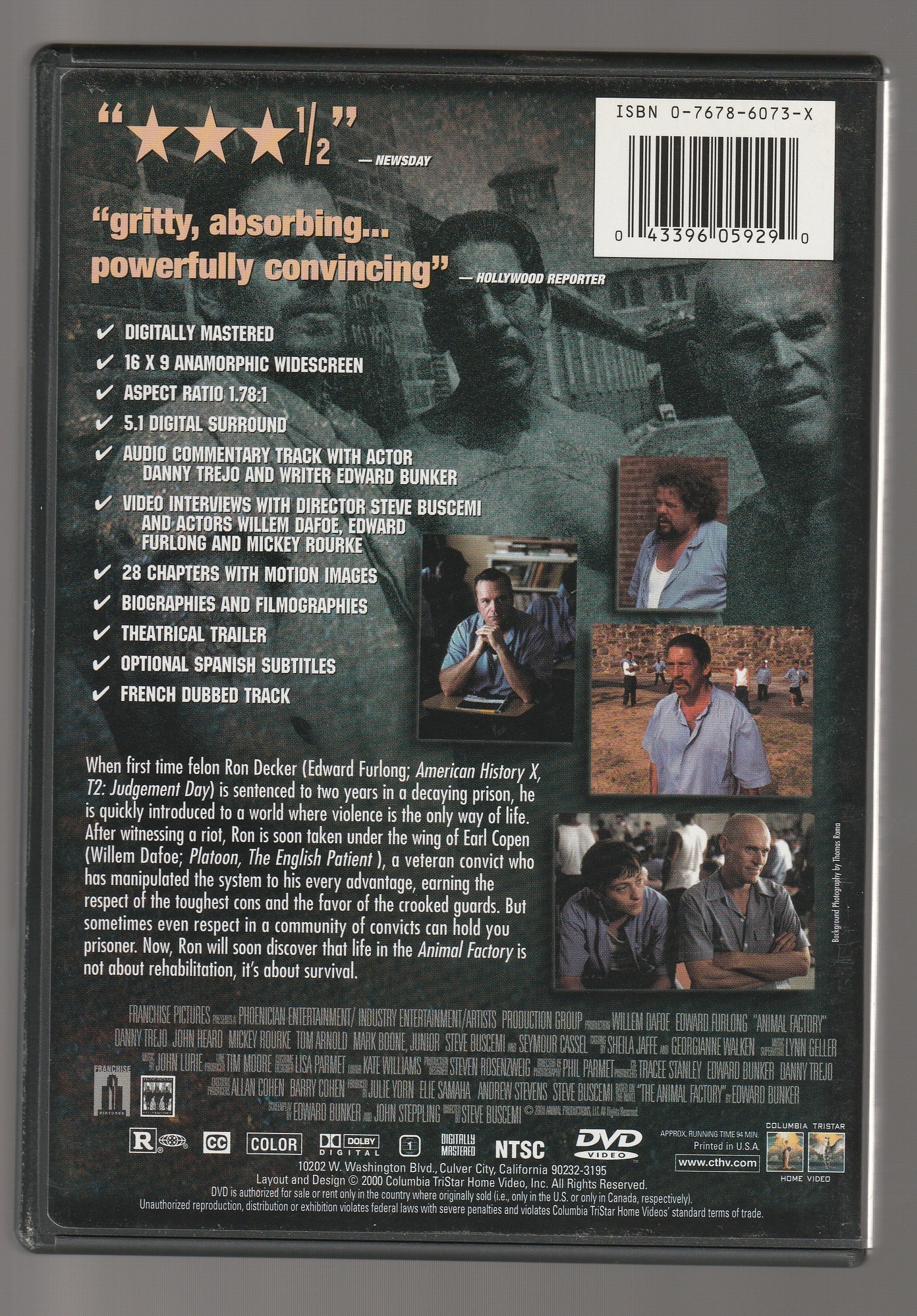 Animal Factory crime Crime Fiction Crime Thriller Drama Movies prison prison drama True Crime used Movie
