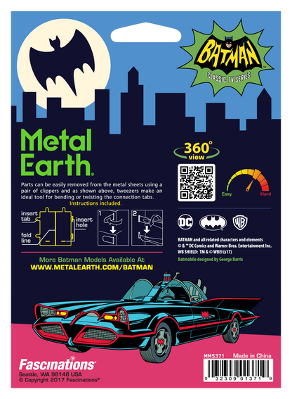 Metal Earth Steel Model Kit - Classic TV series Batmobile TM gift puzzle puzzle