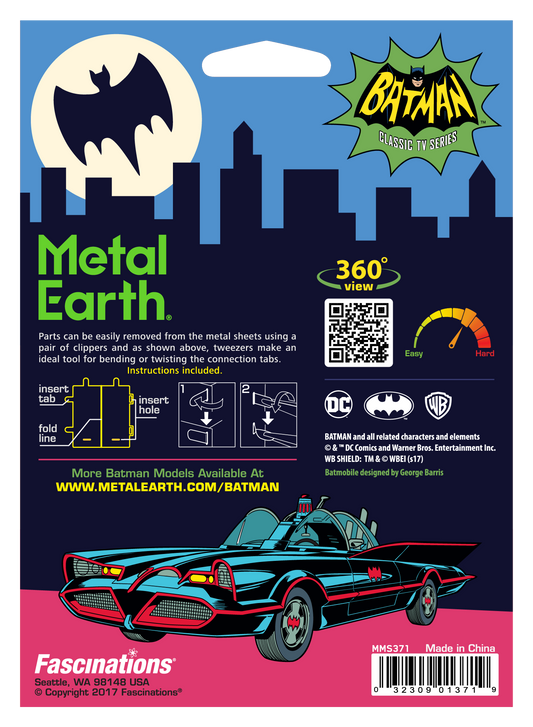 Metal Earth Steel Model Kit - Classic TV series Batmobile TM gift puzzle puzzle