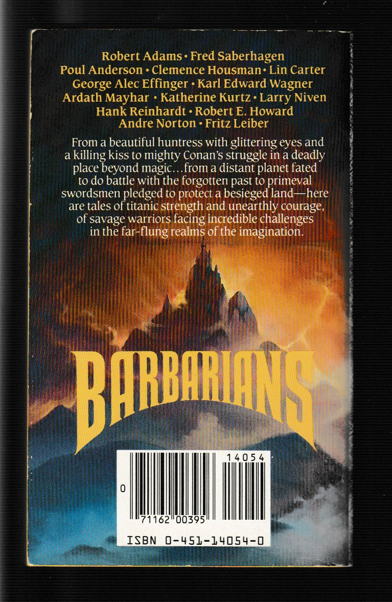Barbarians anthology fantasy paperback used book
