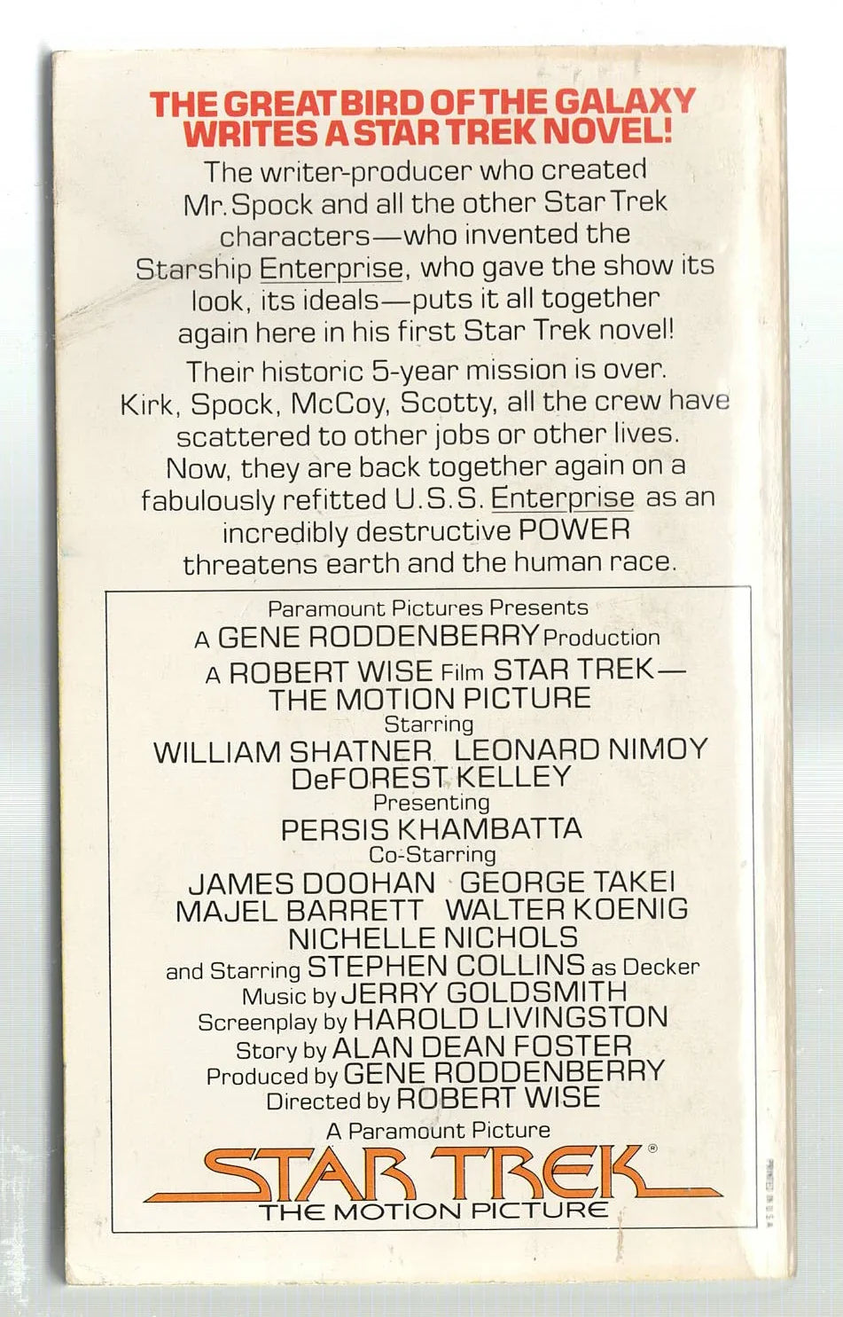 Star Trek: The Motion Picture Adventure media tie-in science fiction Space Opera Star Trek used Books