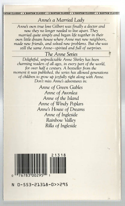 Anne's House of Dreams historical fiction Historical Romance Romance used Young Adult Books