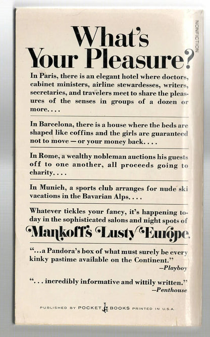 Mankoff's Lusty Europe Nonfiction used Vintage Books