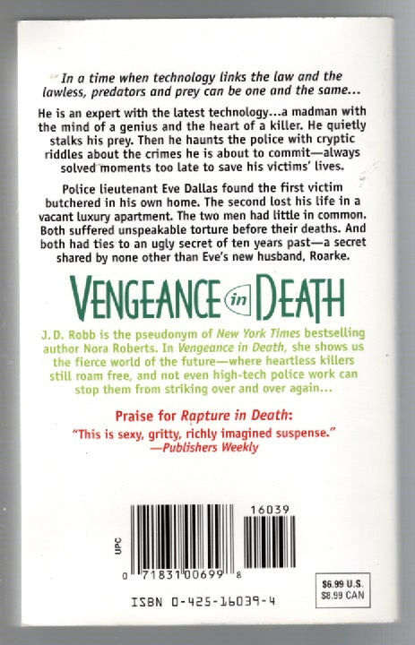 Vengeance In Death Action Adventure Crime Fiction Crime Thriller Detective Fiction mystery Romance Romantic Suspense science fiction Books