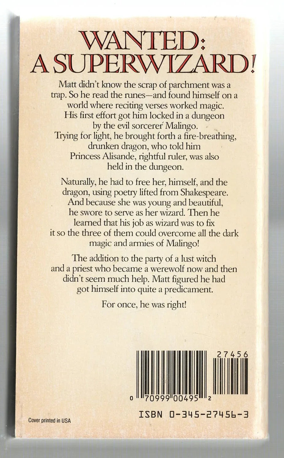 Her Majesty's Wizard Adventure fantasy High Fantasy Humor used Books