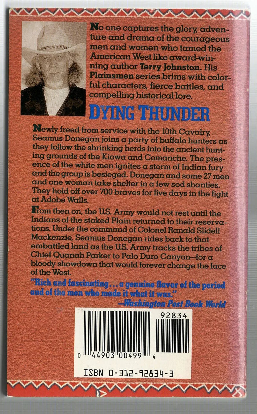 Dying Thunder American History historical historical fiction used Westerns Books