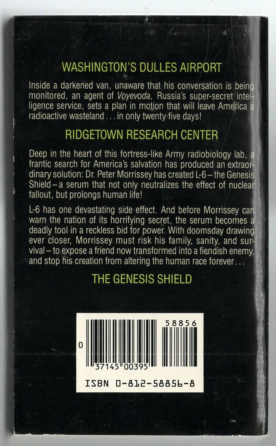 The Genesis Shield science fiction Suspense thriller used Books