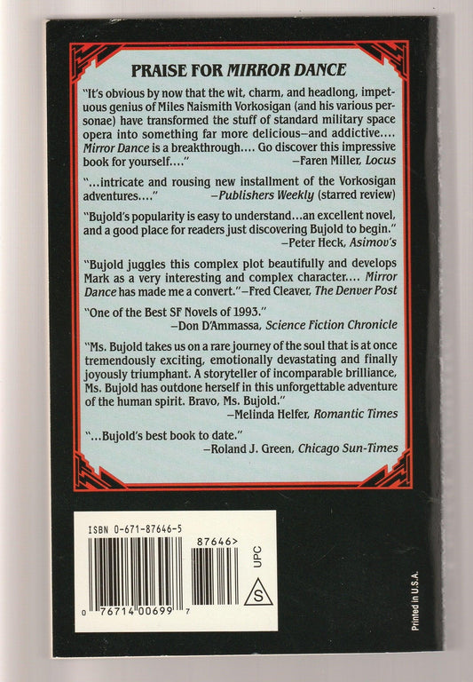 Mirror Dance Classic Science Fiction Military Science Fiction paperback Sci-Fi science fiction Science Fiction Fantasy Space Opera space sci-fi Speculative Fiction used Books