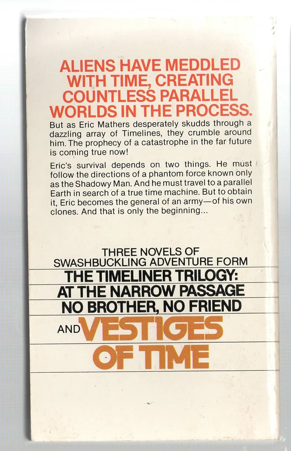 Vestiges of Time Aliens Alternate History science fiction used Vintage Books