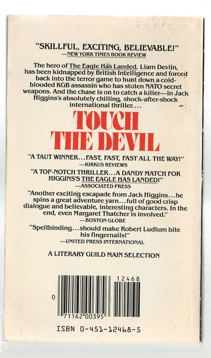 Touch the Devil Espionage historical fiction mystery Spy Thriller Suspense thriller used Books