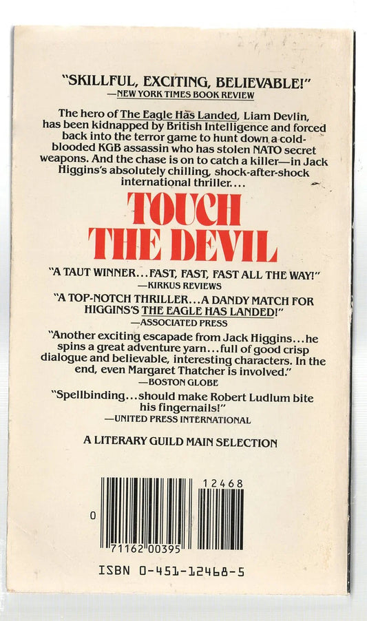 Touch the Devil Espionage historical fiction mystery Spy Thriller Suspense thriller used Books