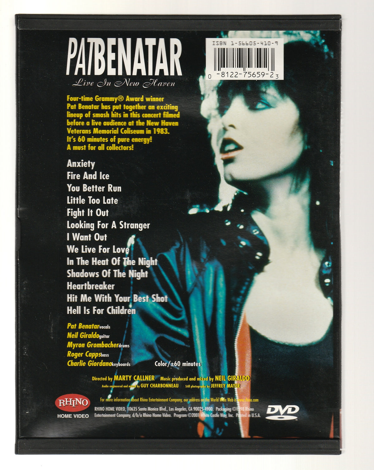 Pat Benatar Live in New Haven 80's music 80s Movies dvd Movies Music rock Rock Music rock n roll used dvd