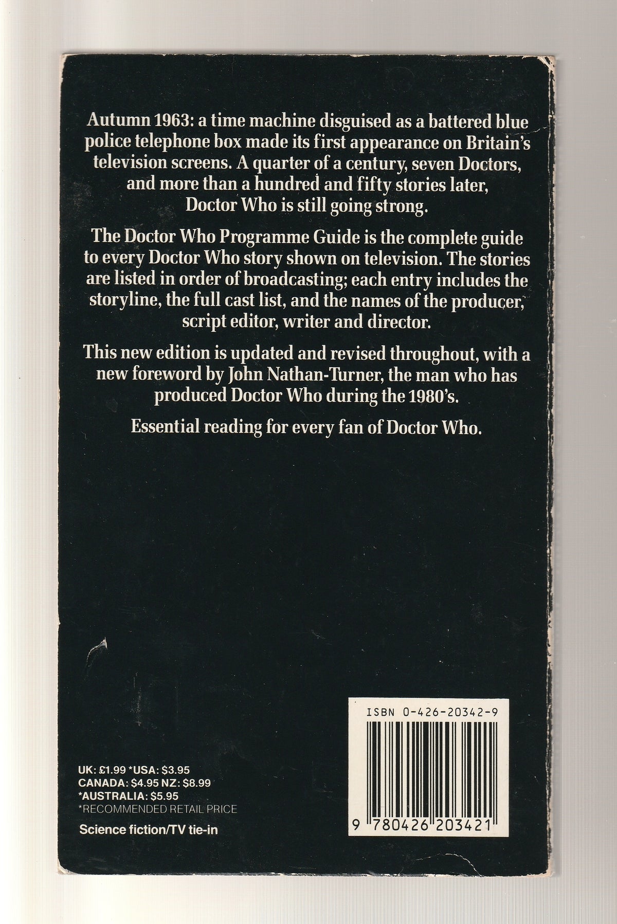 Doctor Who The Programme Guide books doctor who fantasy media tie-in Non-Fiction Nonfiction paperback reference Sci-Fi Sci-fi fantasy science fiction Science Fiction Fantasy tv TV Tie in used Books