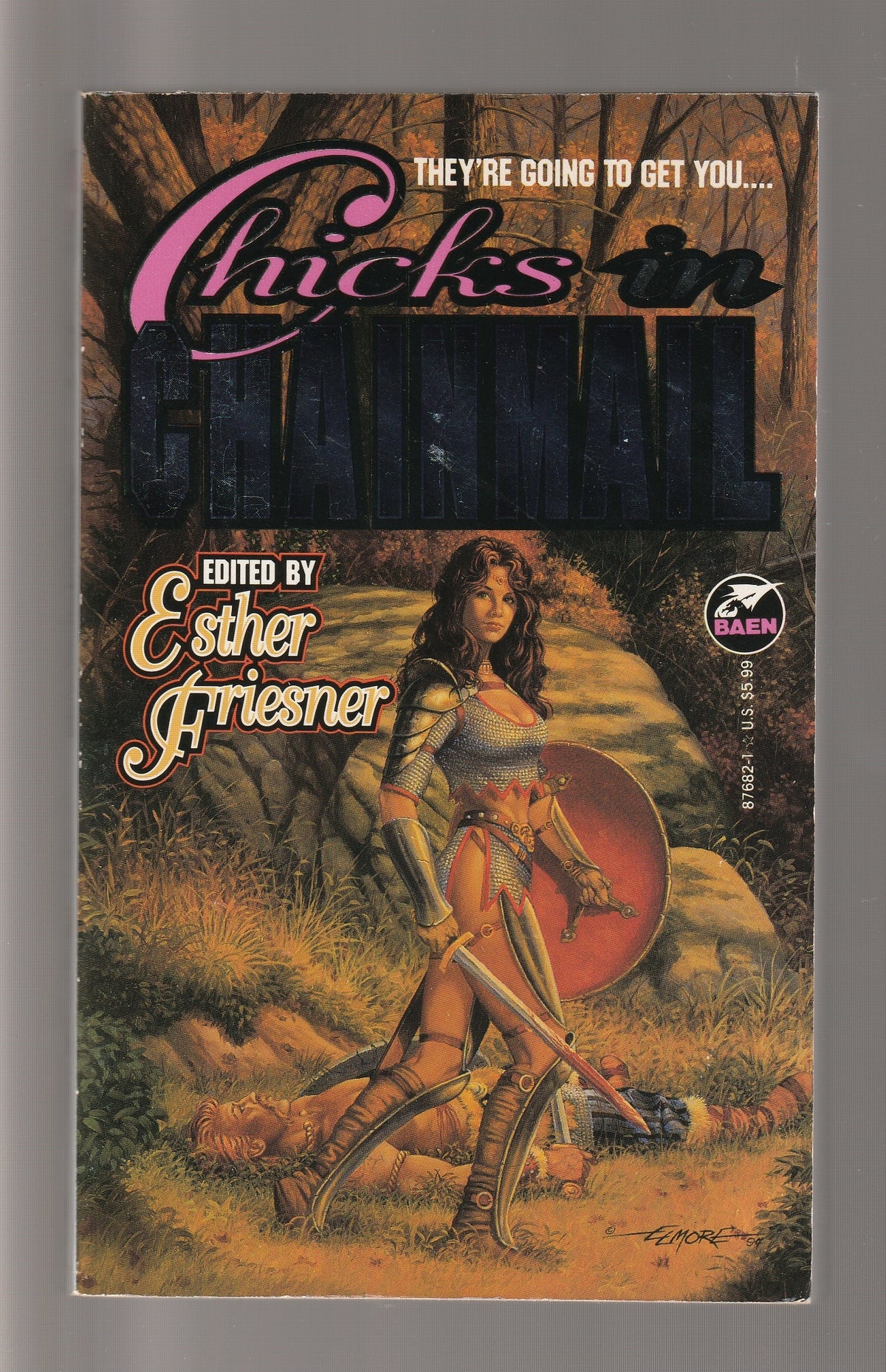 Chick in Chainmail anthology books fantasy fantasy fiction feminism fiction Humor paperback Sci-Fi Sci-fi fantasy science fiction Science Fiction Fantasy Short Short Stories Short Story Collection Sword and sorcery Urban Fantasy used Books