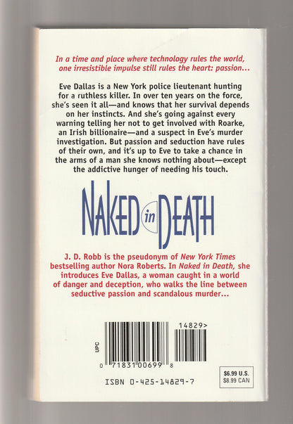 Naked in Death books crime Crime Thriller fiction fiction thriller mystery mystery thriller paperback Romance Romantic Suspense Sci-Fi Sci-fi fantasy Sci-Fi Mystery science fiction Science Fiction Fantasy Suspense suspense mystery thriller used Books