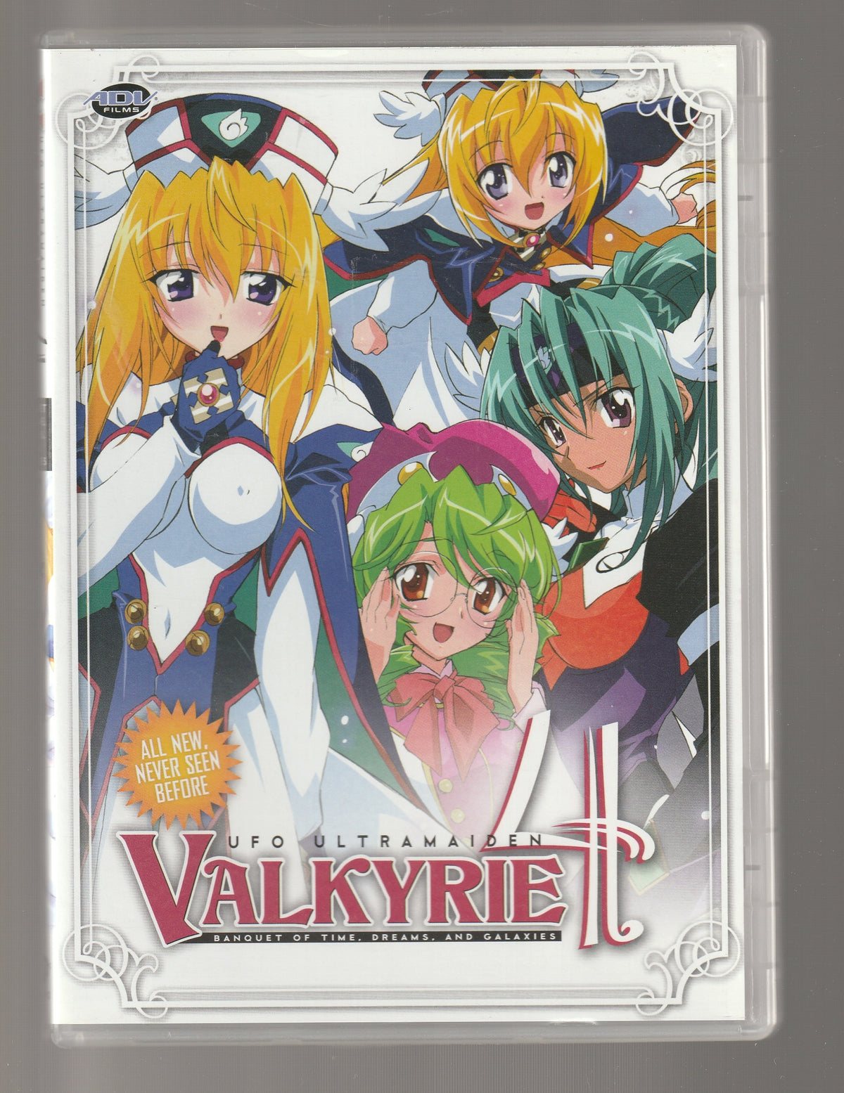 UFO Ultramaiden Valkyrie season 4 Action adult adult animation adult anime Adult Fiction Animation anime Comedy dvd DVD-Romanic comedy fantasy fantasy fiction fiction hand-drawn animation magical girl media tie-in Rom Com Romance Romantic Comedy Sci-Fi Sci-fi fantasy science fiction Science Fiction Fantasy smut tv TV Tie in used dvd