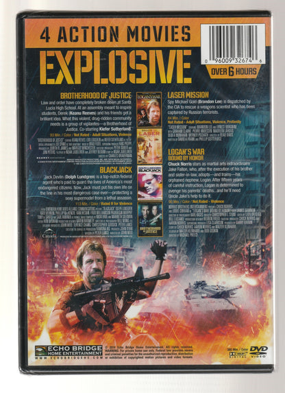 4 Action Movies Explosive Action Action Thriller Adventure b-action b-movie Black Comedy Comedy crime Crime Comedy Crime Fiction Crime Thriller Dark Comedy Drama dvd fiction Military military drama Military Fiction military thriller Movies thriller used dvd