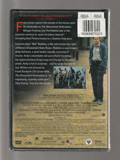 The Shawshank Redemption Drama dvd epic fiction Movies period drama prison prison drama Psychological psychological Drama used dvd
