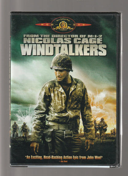 Windtalkers Action action epic Docudrama Drama dvd epic fiction military drama Movies period drama tragedy used War war epic World War 2 World War Two dvd