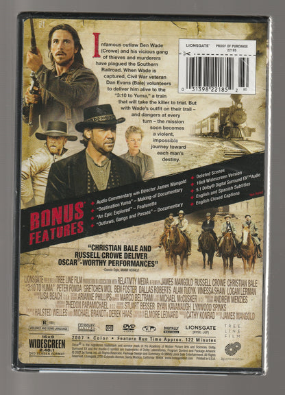 3:10 to Yuma Action crime crime drama Crime Fiction Drama dvd fiction Movies period drama used Western Westerns dvd