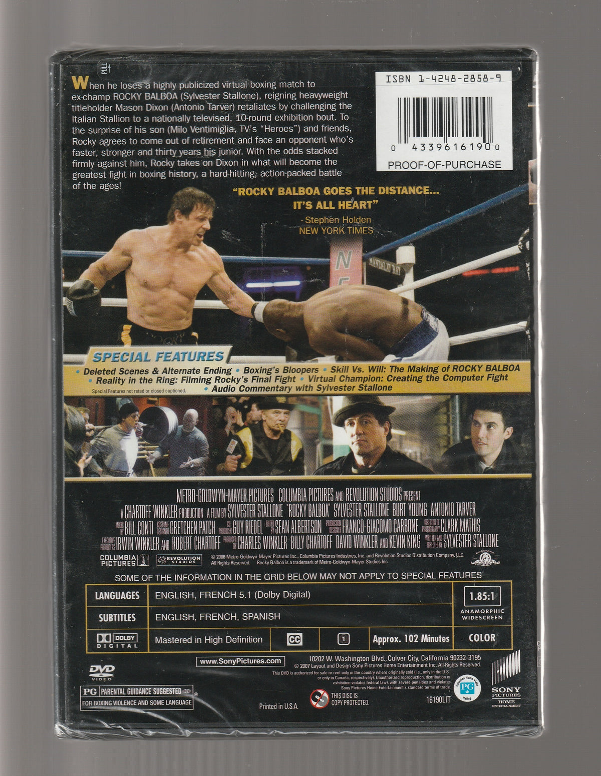 Rocky Balboa boxing Drama dvd fiction Movies Psychological psychological Drama Sports used dvd