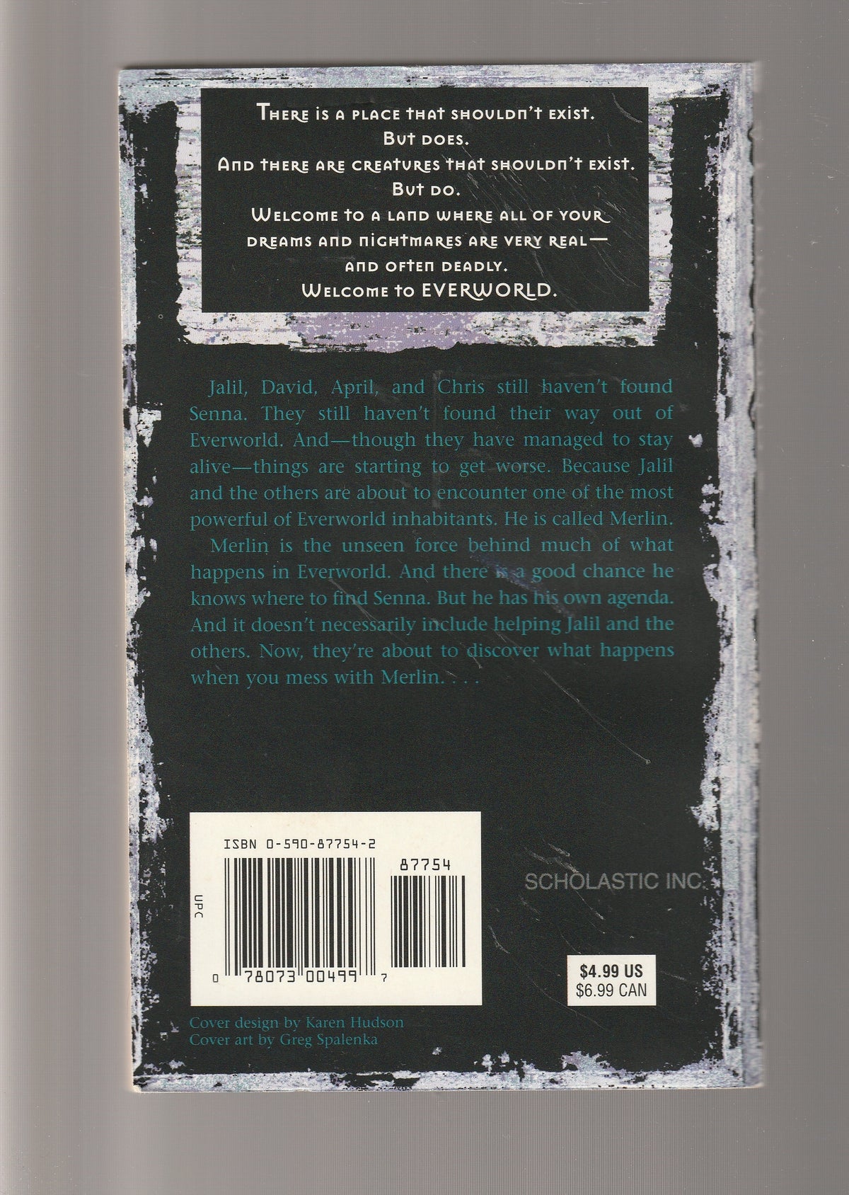 Everworld Enter the Enchanted Children fantasy fantasy fiction fiction horror Mythology paperback Sci-fi fantasy science fiction Science Fiction Fantasy Teen teen adventure teen fantasy teen fiction Urban Fantasy used book
