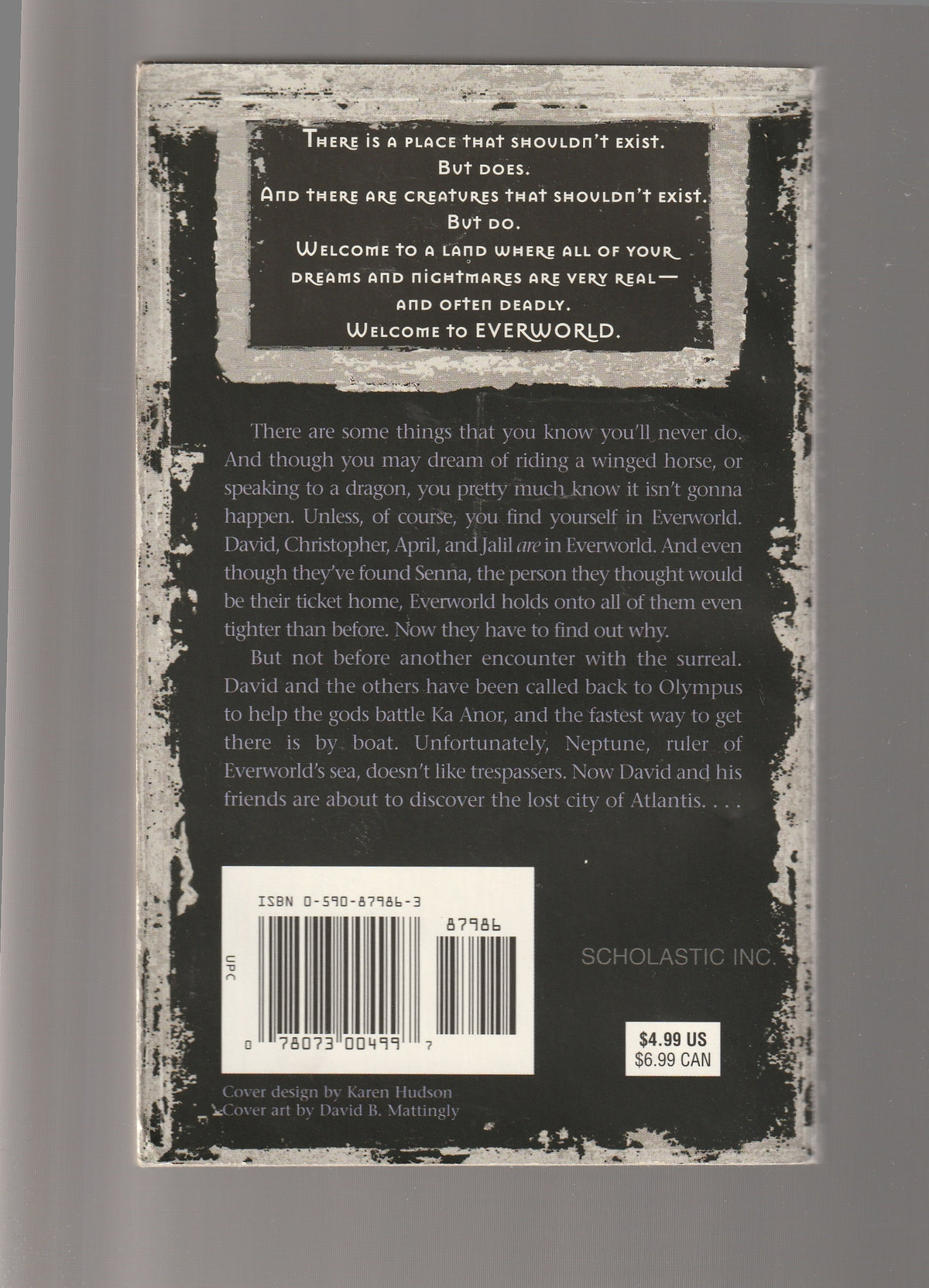 Everworld Understand the Unknown Adventure fantasy fiction horror Mythology paperback science fiction Teen teen adventure teen fantasy teen fiction Urban Fantasy used ya Young Adult young adult horror book