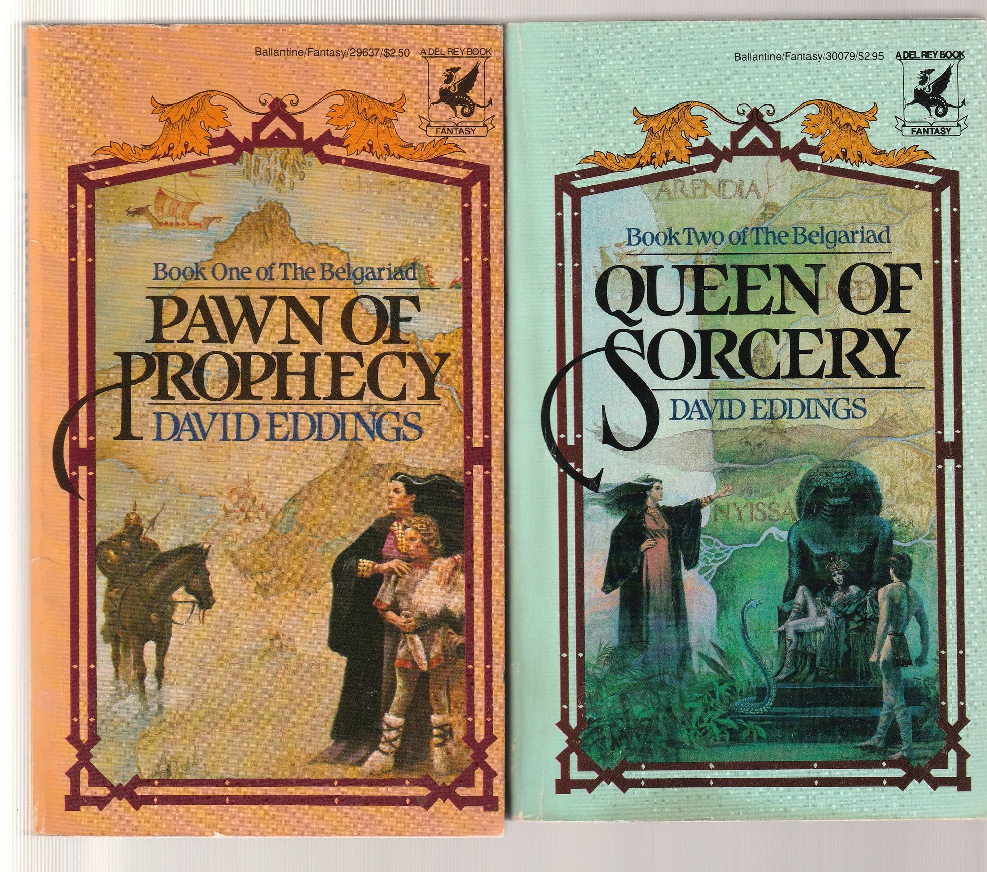 The Belgariad books 1 through 5 Epic Fantasy fantasy High Fantasy paperback Science Fiction Fantasy set used Vintage vintage fantasy vintage paperback ya Young Adult Books
