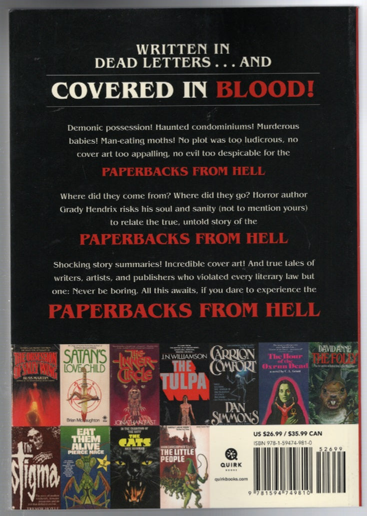 Paperbacks From Hell essay essays History horror Nonfiction Paranormal Books