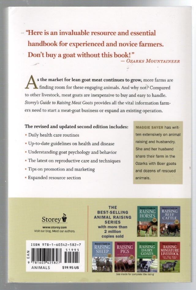 Storey's Guide To Raising Goats Animal Care Animals Farm Farming Goats Nonfiction Pet reference Books