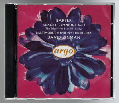 Barber Adagio Symphony no. 1 Classical Music Orchestra CD