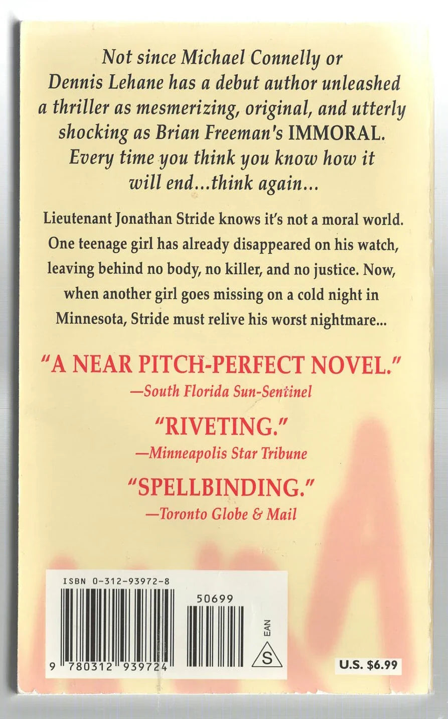 Immoral crime Detective Fiction mystery mystery thriller Suspense thriller used Books