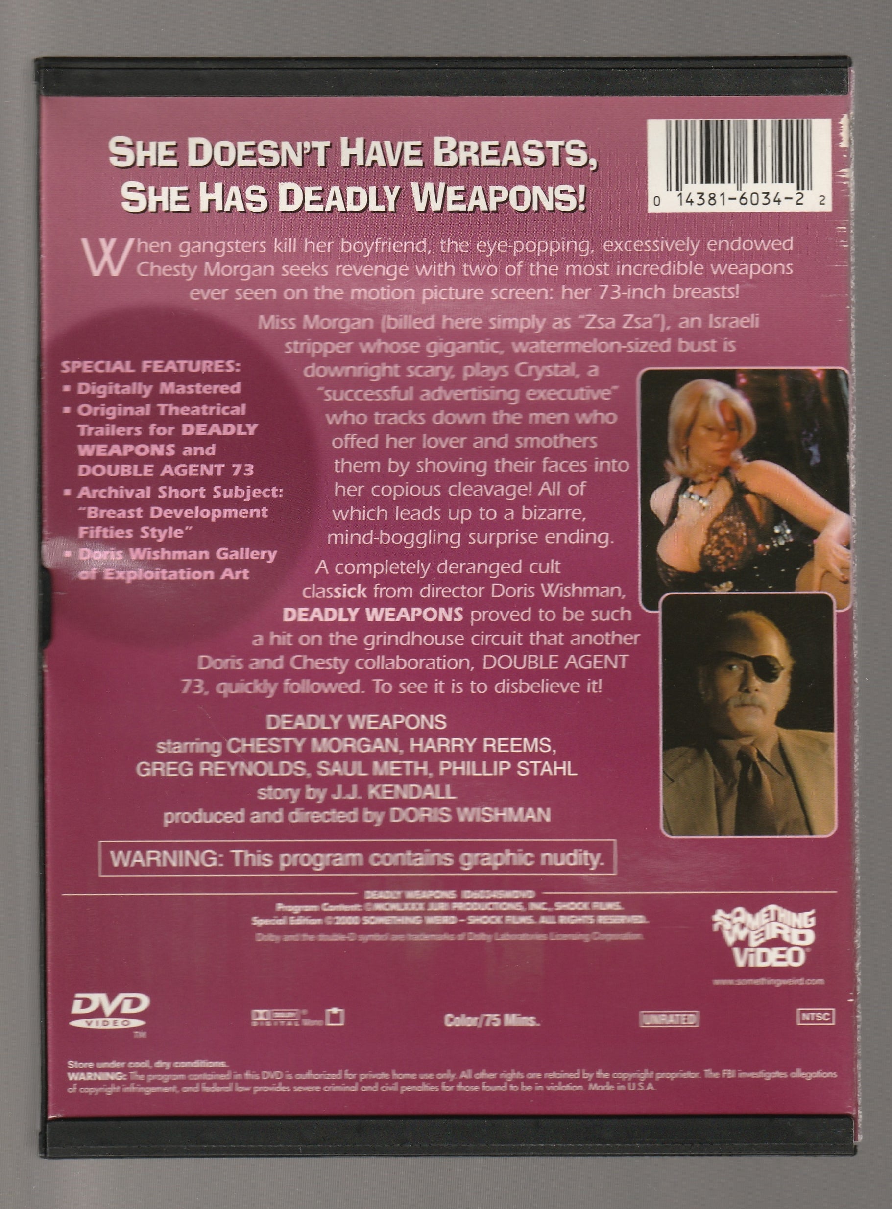 Deadly Weapons b-action b-movie crime Crime Fiction Crime Thriller erotic erotic thriller Erotica Movies Sex Comedy used Movie