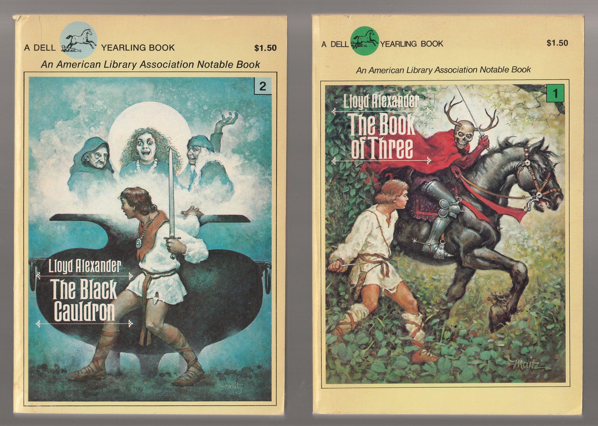 The Chronicles Of Prydain books 1 through 5 Adventure Children children's classic children's literature Epic Fantasy fantasy High Fantasy kids middle grade paperback Science Fiction Fantasy used Vintage vintage fantasy vintage paperback Young Adult Books