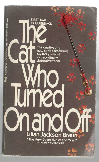 The Cat Who Turned On And Off cat Cozy Mystery Detective Fiction mystery used Books