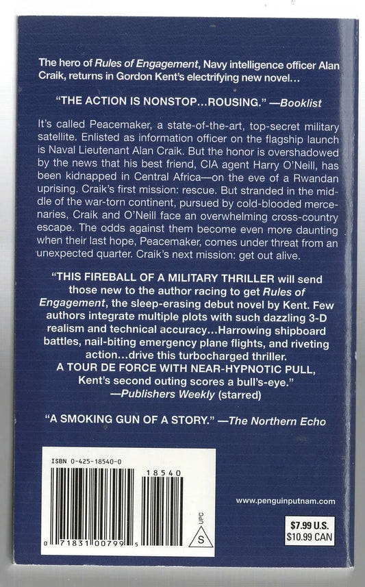 Peace Maker Action Espionage Military Fiction Suspense thriller used Books