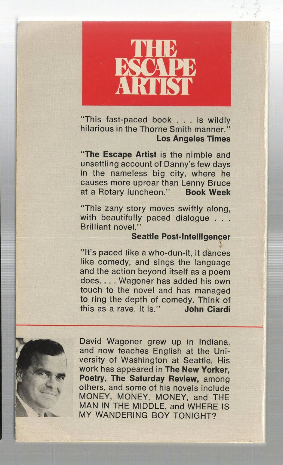 The Escape Artist Action Humor used Vintage Books