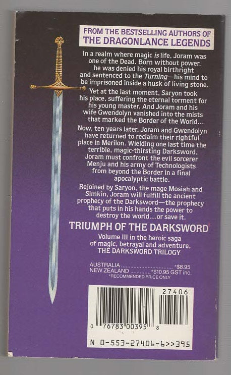 Triumph Of The Darksword Adventure fantasy Books