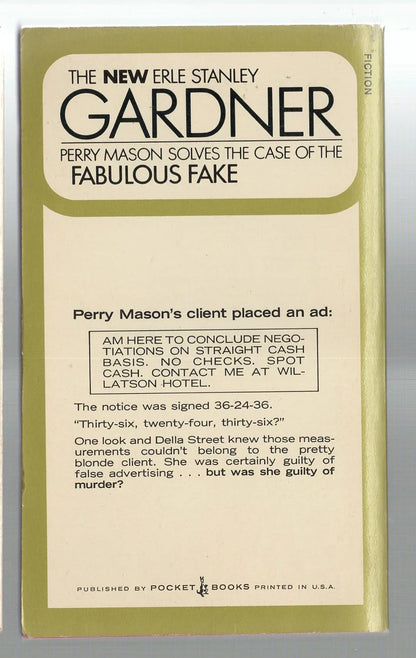 The Case Of The Fabulous Fake Crime Fiction Detective Fiction Legal Thriller mystery mystery thriller used Vintage Books
