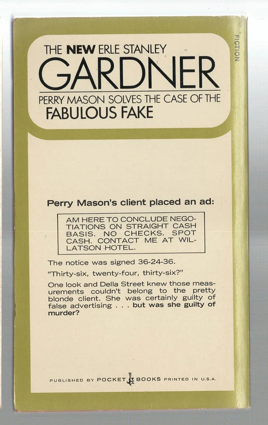 The Case Of The Fabulous Fake Crime Fiction Detective Fiction Legal Thriller mystery mystery thriller used Vintage Books