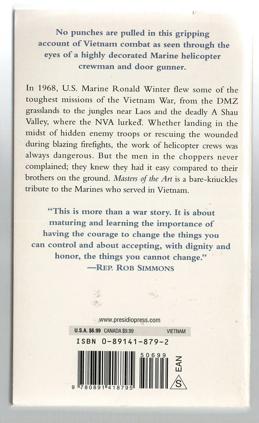 Masters of the Art: A Fighting Marine's Memoir of Vietnam Military Fiction Military History used Vietnam War War Books