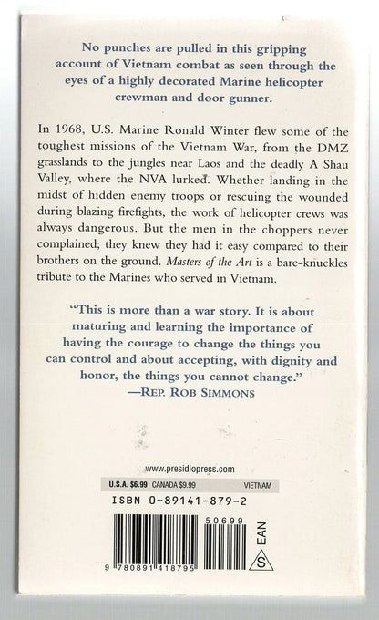 Masters of the Art: A Fighting Marine's Memoir of Vietnam Military Fiction Military History used Vietnam War War Books