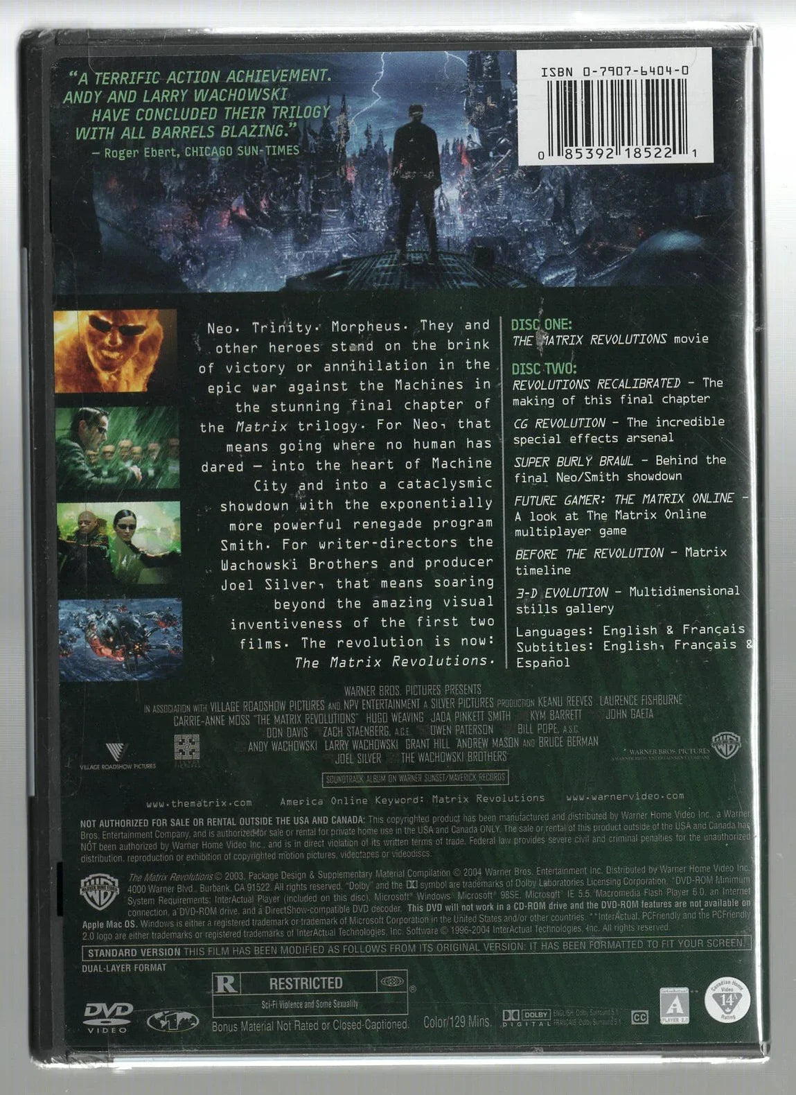 The Matrix Revolutions Dystopia Movies science fiction used Movie