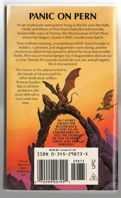Moreta: Dragonlady of Pern Adventure dragons Epic Fantasy fantasy High Fantasy Romance used Young Adult Books